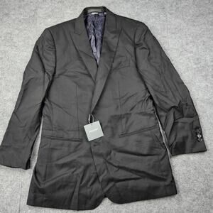 Indochino Blazer Mens 41 Black Wool Cashmere Yaletown Luxury Suit Jacket Career